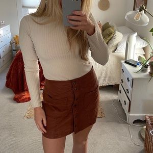 Free People Faux Leather Skirt